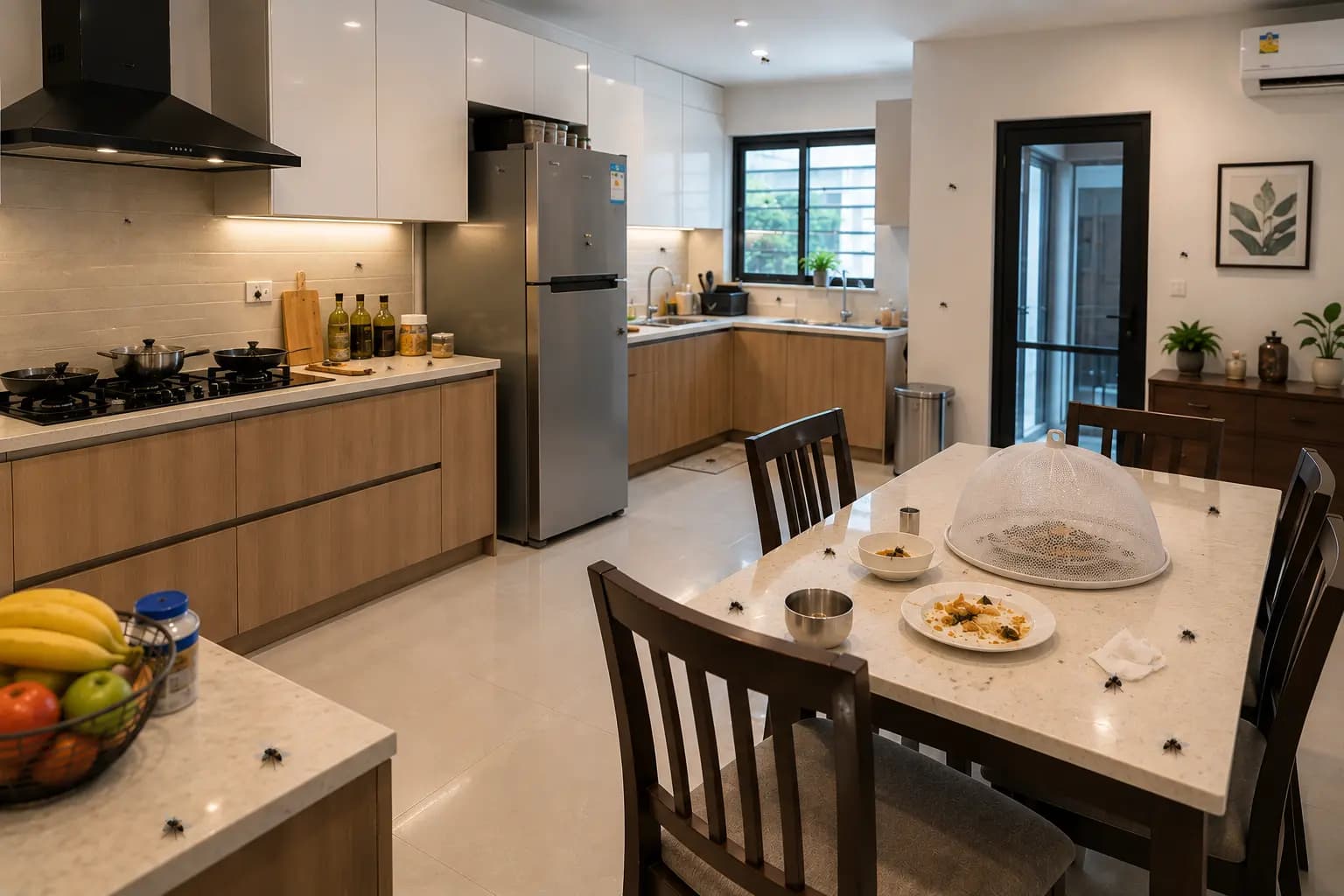 Frequent sightings around kitchens and dining areas